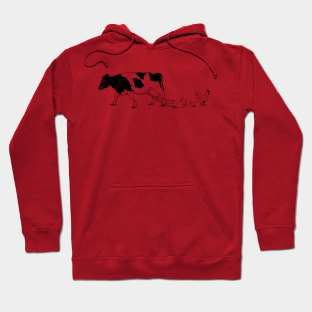 Cow vs. Chicken Hoodie by 319heads